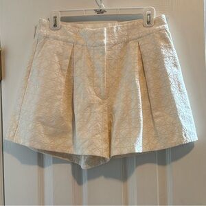 Ryegrass High Waisted Pleated Shorts Geometric Textured Pattern NWOT Size 6